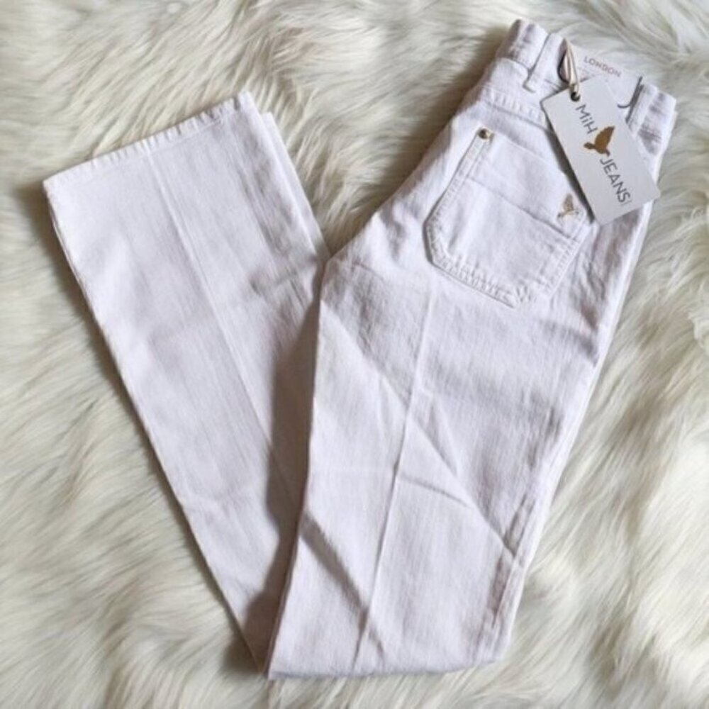 NWT Anthropologie M.i.H White Bootcut Jeans Size 25